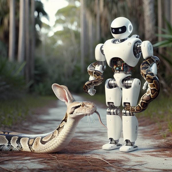 Robotic Rabbits Deployed in Florida Everglades to Combat Invasive Python Overpopulation