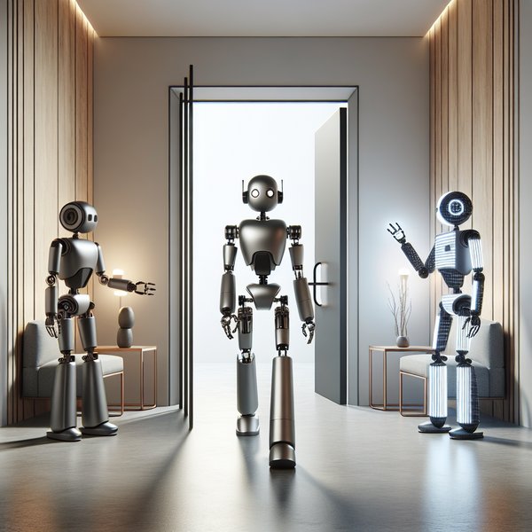 Three Robots Transform into Self-Organizing Group